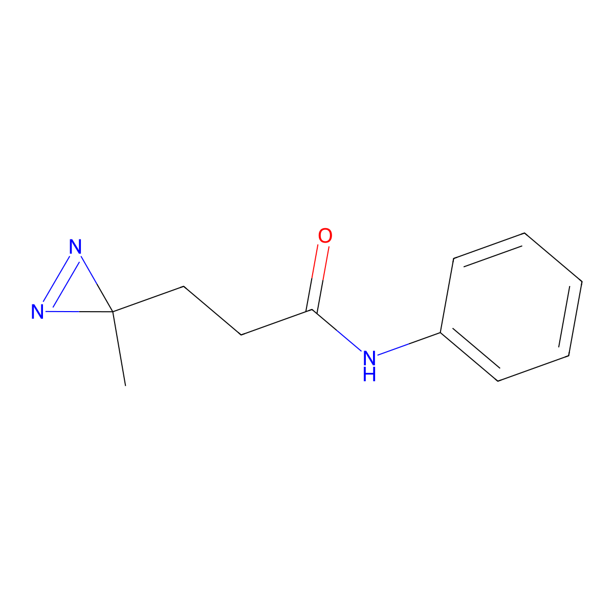 3-(3-methyl-3H-diazirin-3-yl)-N-phenylpropanamide molecular structure, CAS 36902-20-2
