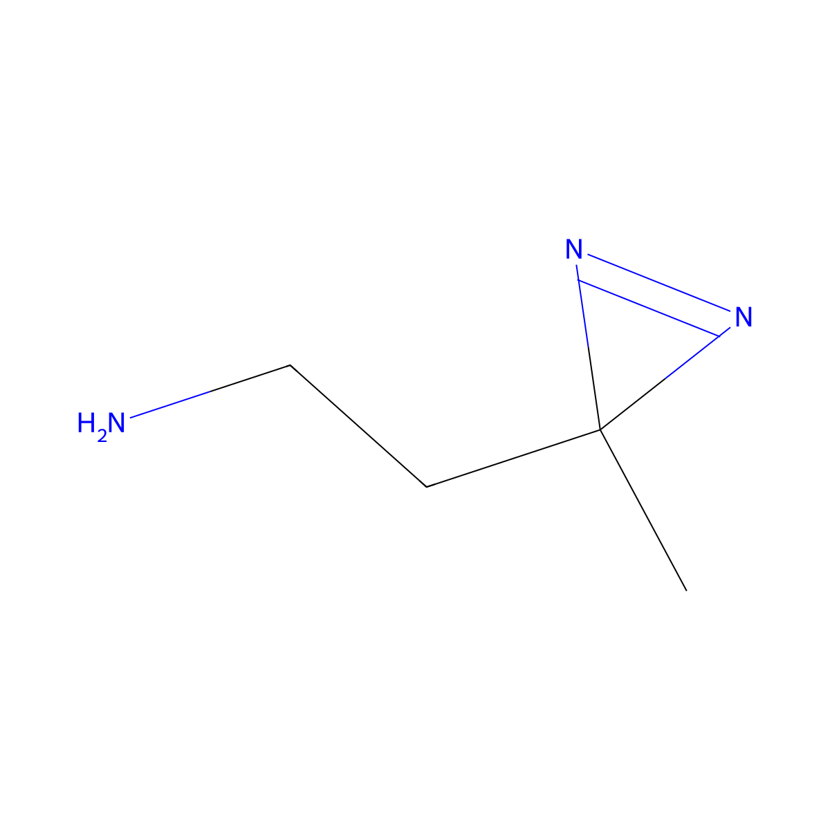 2-(3-Methyl-3H-diazirin-3-yl)ethan-1-amine molecular structure, CAS 36902-22-4