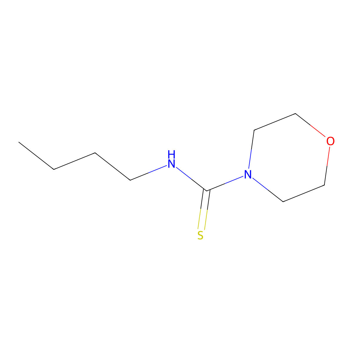 4-Morpholinecarbothioamide, N-butyl- molecular structure, CAS 36903-87-4