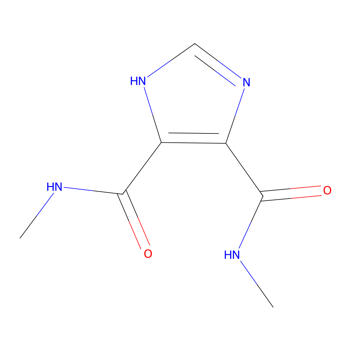 N4,N5-Dimethyl-1H-imidazole-4,5-dicarboxamide molecular structure, CAS 3691-03-0