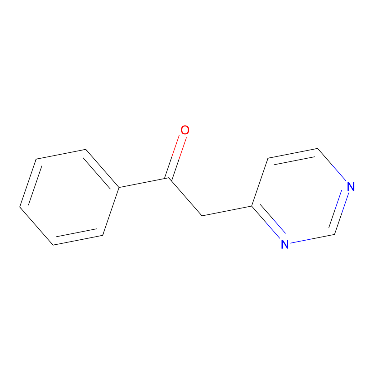 1-Phenyl-2-pyrimidin-4-ylethanone molecular structure, CAS 36912-83-1