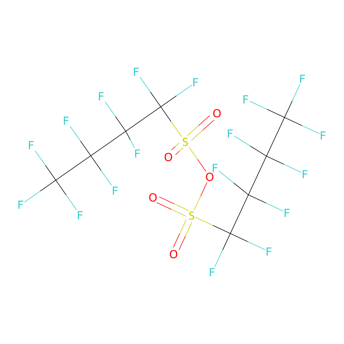 1,1,2,2,3,3,4,4,4-Nonafluorobutane-1-sulfonic anhydride molecular structure, CAS 36913-91-4