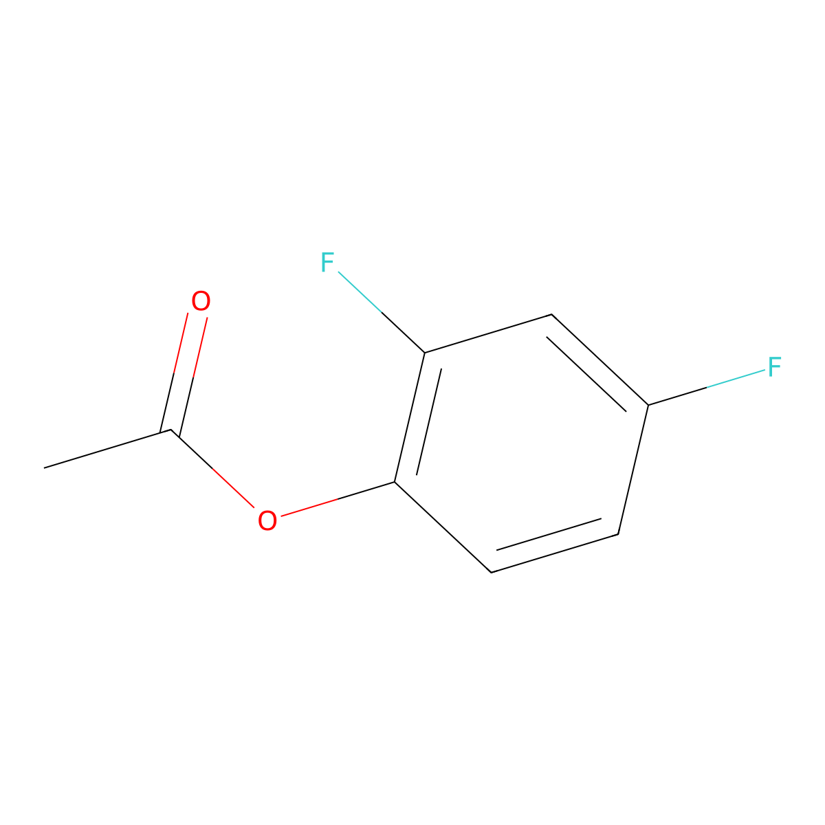 2,4-Difluorophenyl acetate molecular structure, CAS 36914-77-9