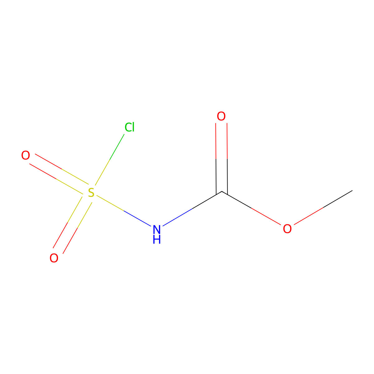 Methyl chlorosulfonylcarbamate molecular structure, CAS 36914-92-8