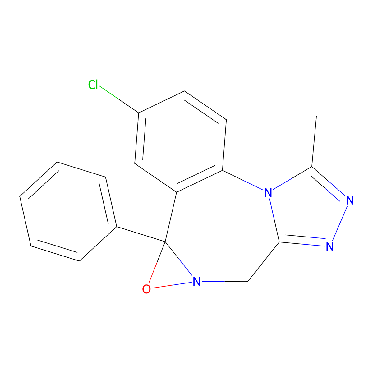 Alprazolam 5,6-Epoxide molecular structure, CAS 36916-14-0