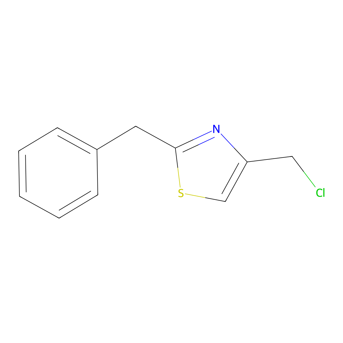 2-Benzyl-4-chloromethylthiazole molecular structure, CAS 36916-36-6