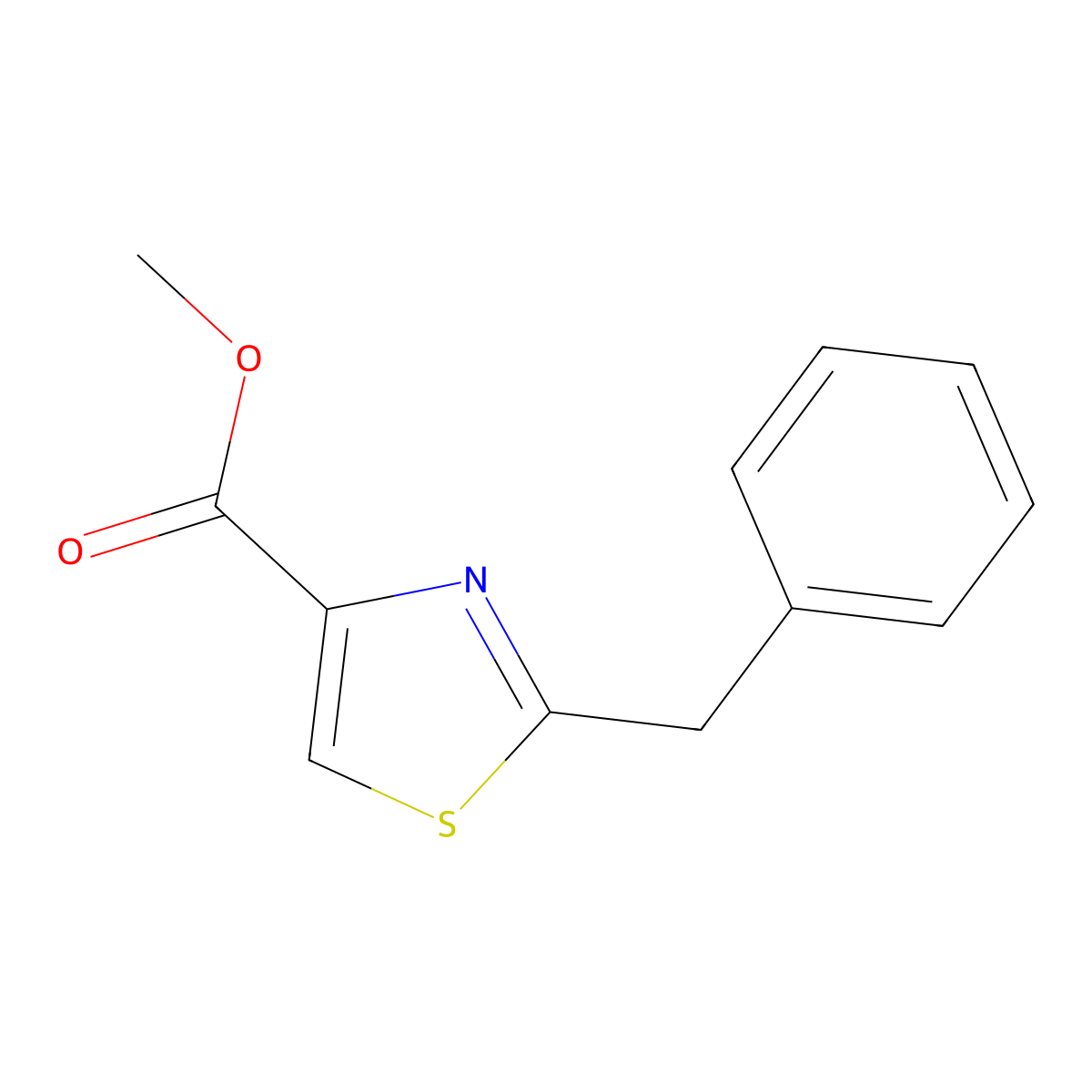 Methyl 2-benzylthiazole-4-carboxylate molecular structure, CAS 36916-45-7
