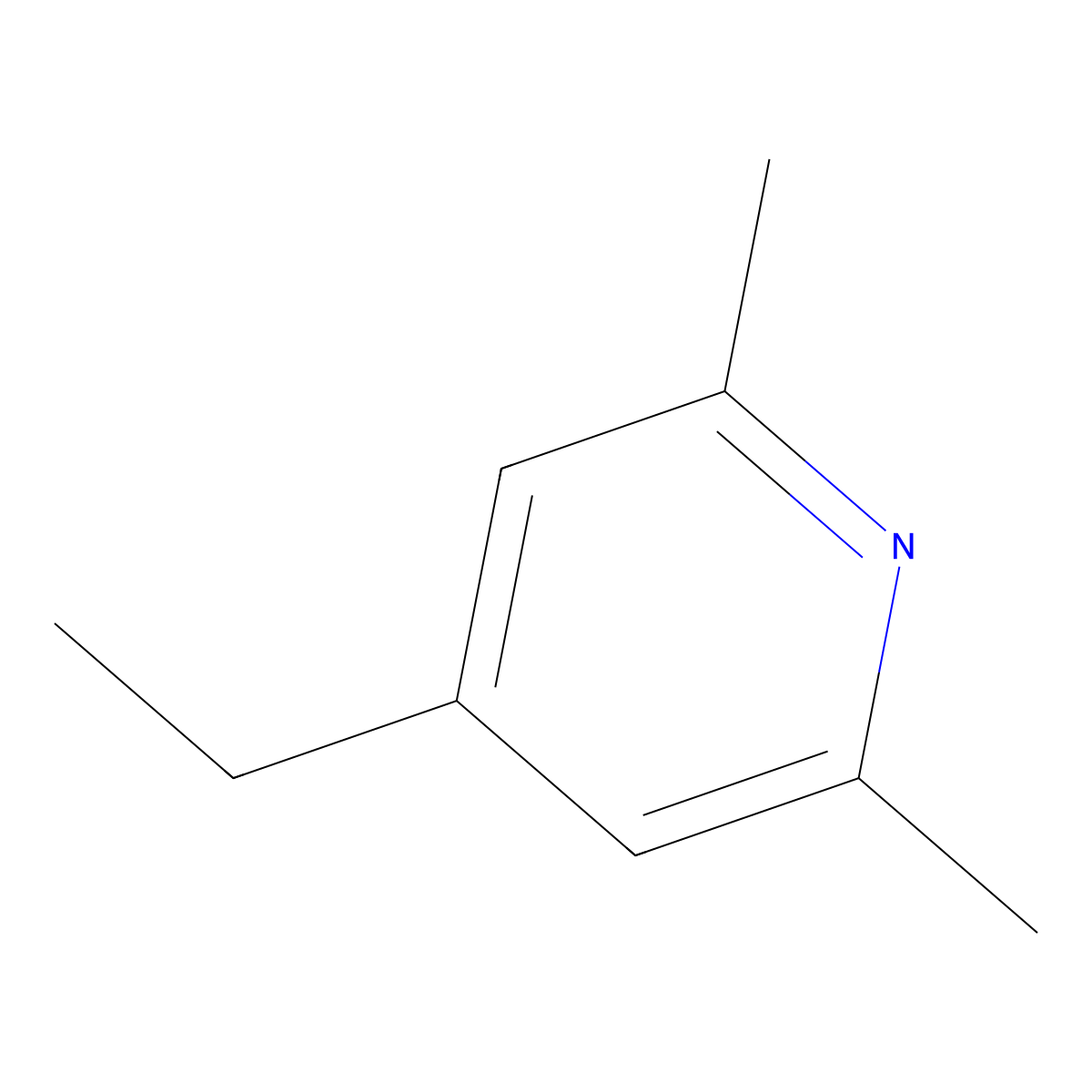 4-Ethyl-2,6-dimethylpyridine molecular structure, CAS 36917-36-9