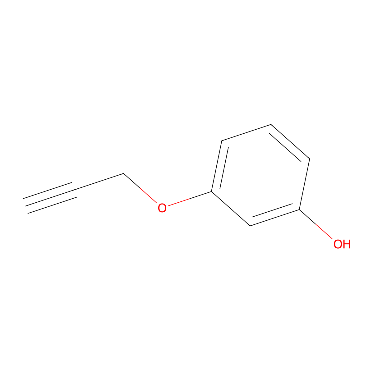 3-(Prop-2-yn-1-yloxy)phenol molecular structure, CAS 3692-88-4
