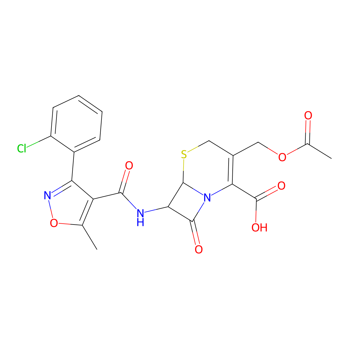 Cefoxazole molecular structure, CAS 36920-48-6
