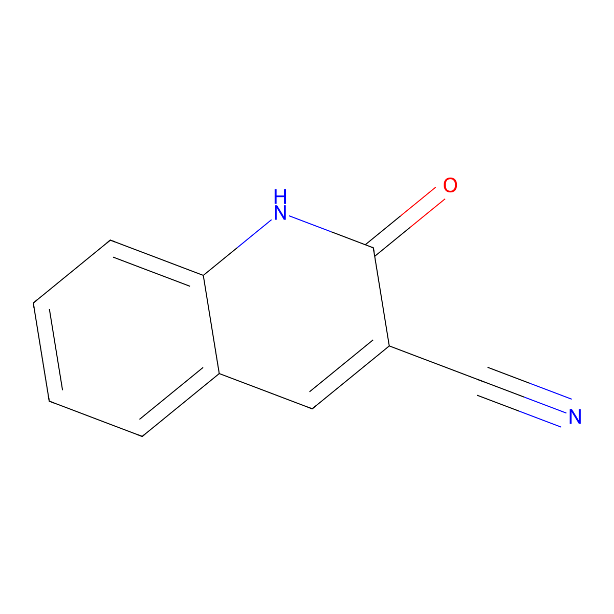 2-Oxo-1,2-dihydroquinoline-3-carbonitrile molecular structure, CAS 36926-82-6