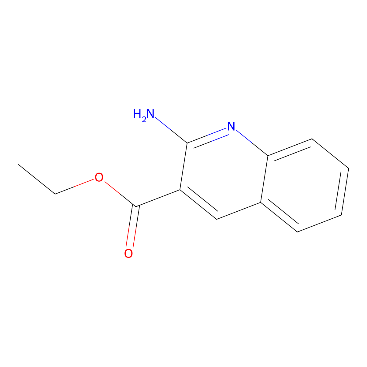 Ethyl 2-aminoquinoline-3-carboxylate molecular structure, CAS 36926-83-7