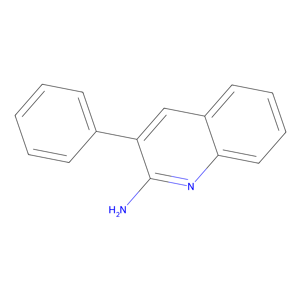 2-Amino-3-phenylquinoline molecular structure, CAS 36926-84-8