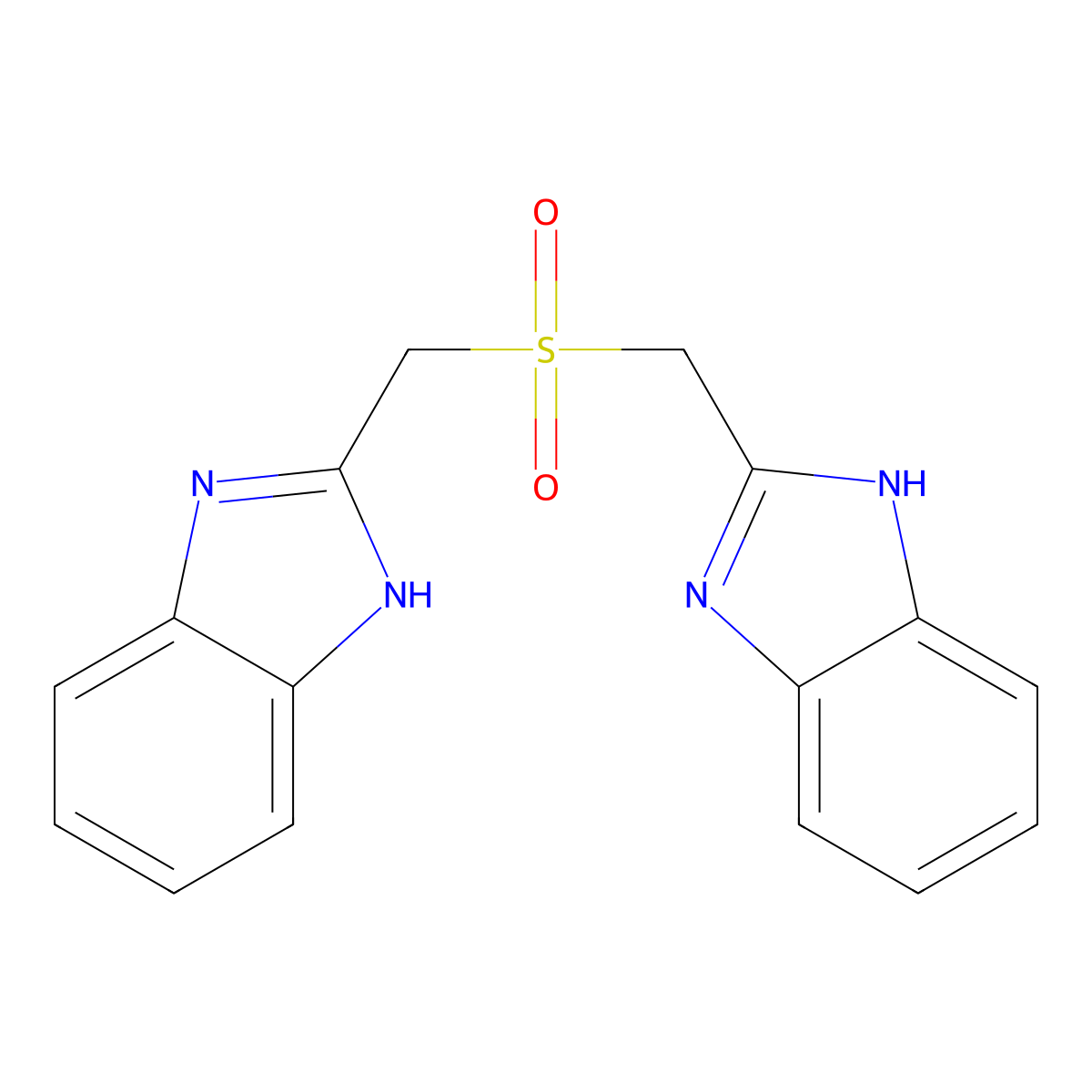 2,2'-(Sulfonyldimethanediyl)bis(1h-benzimidazole) molecular structure, CAS 36927-16-9