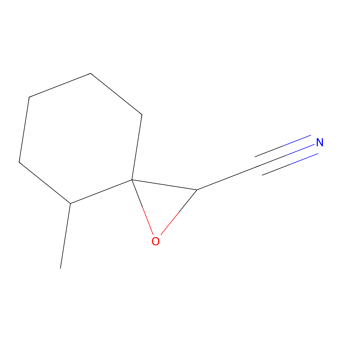 4-Methyl-1-oxaspiro[2.5]octane-2-carbonitrile molecular structure, CAS 36929-40-5