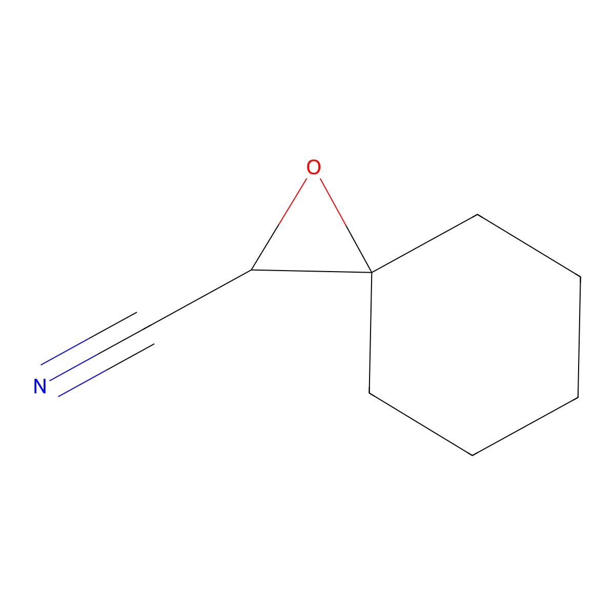 1-Oxaspiro[2.5]octane-2-carbonitrile molecular structure, CAS 36929-66-5