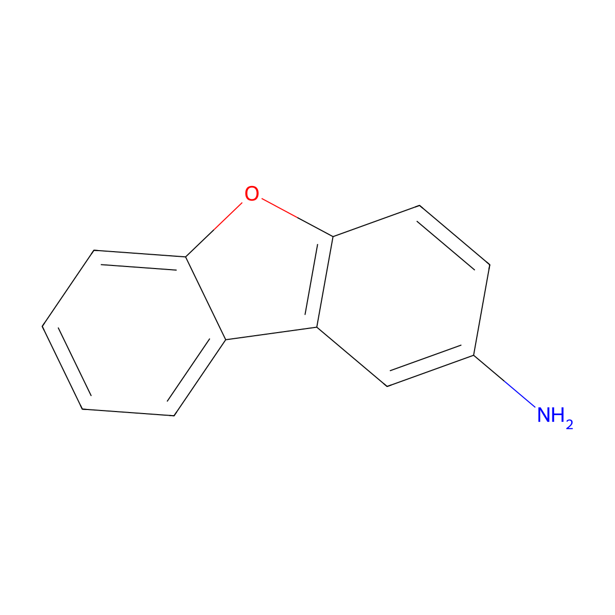 2-Dibenzofuranamine molecular structure, CAS 3693-22-9