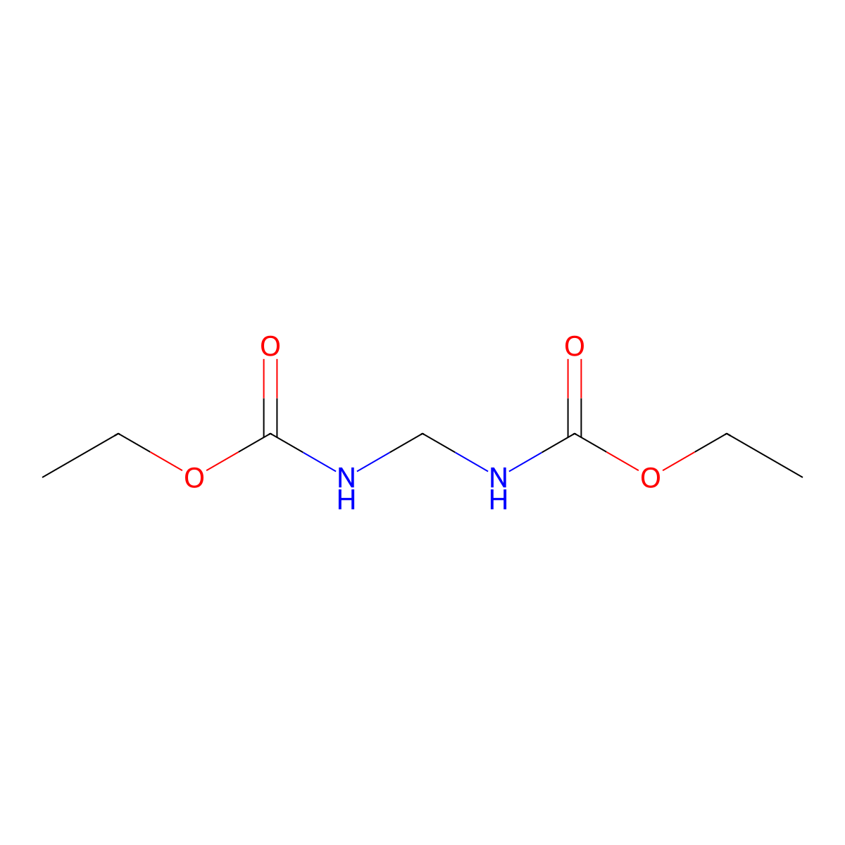 Diethyl methylenedicarbamate molecular structure, CAS 3693-53-6