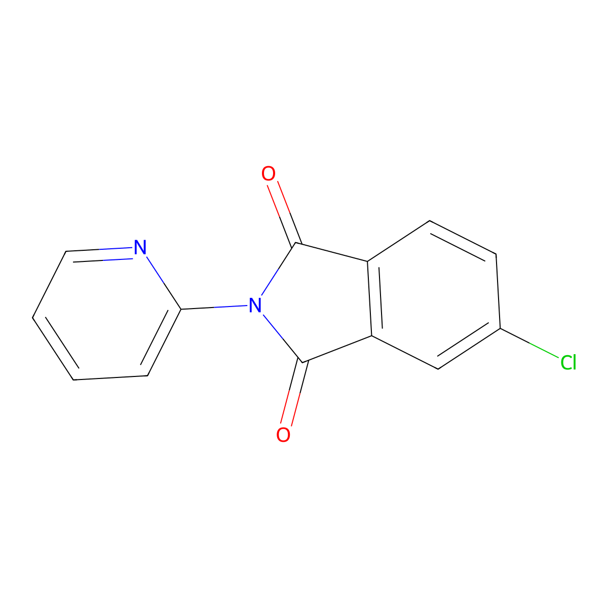 N-(2-pyridyl)-4-chlorophthalimide molecular structure, CAS 36932-14-6