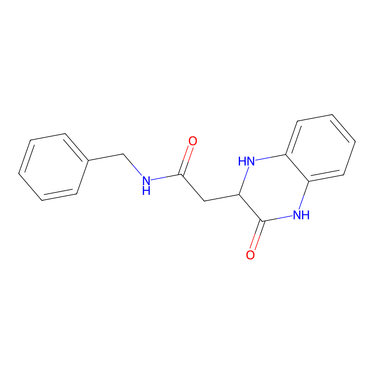 N-benzyl-2-(3-oxo-1,2,3,4-tetrahydroquinoxalin-2-yl)acetamide molecular structure, CAS 36932-43-1