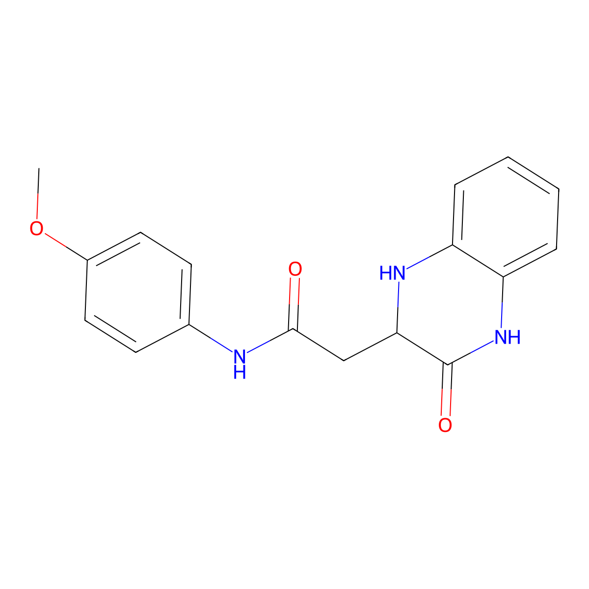 N-(4-methoxyphenyl)-2-(3-oxo-1,2,3,4-tetrahydroquinoxalin-2-yl)acetamide molecular structure, CAS 36932-44-2