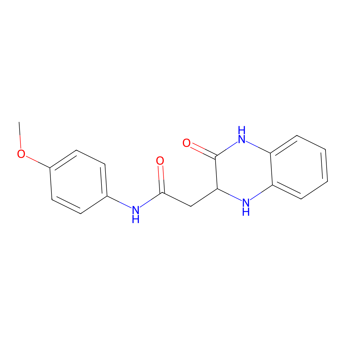 N-(4-methoxyphenyl)-2-(3-oxo-1,2,3,4-tetrahydroquinoxalin-2-yl)acetamide molecular structure, CAS 36932-44-2