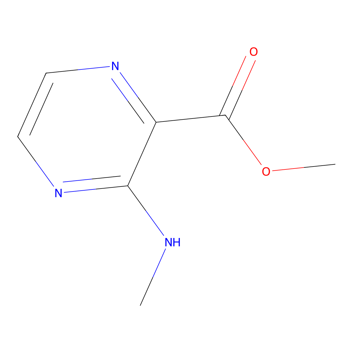 Methyl 3-(methylamino)pyrazine-2-carboxylate molecular structure, CAS 36932-49-7