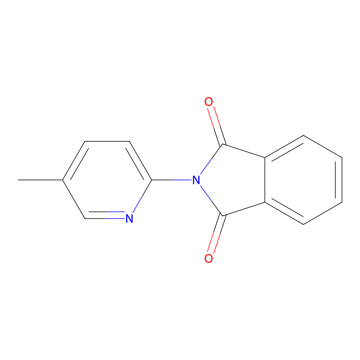 2-(5-Methylpyridin-2-yl)isoindoline-1,3-dione molecular structure, CAS 36936-30-8