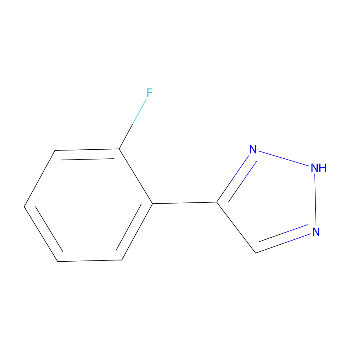 4-(2-Fluorophenyl)-1h-1,2,3-triazole molecular structure, CAS 369363-56-4