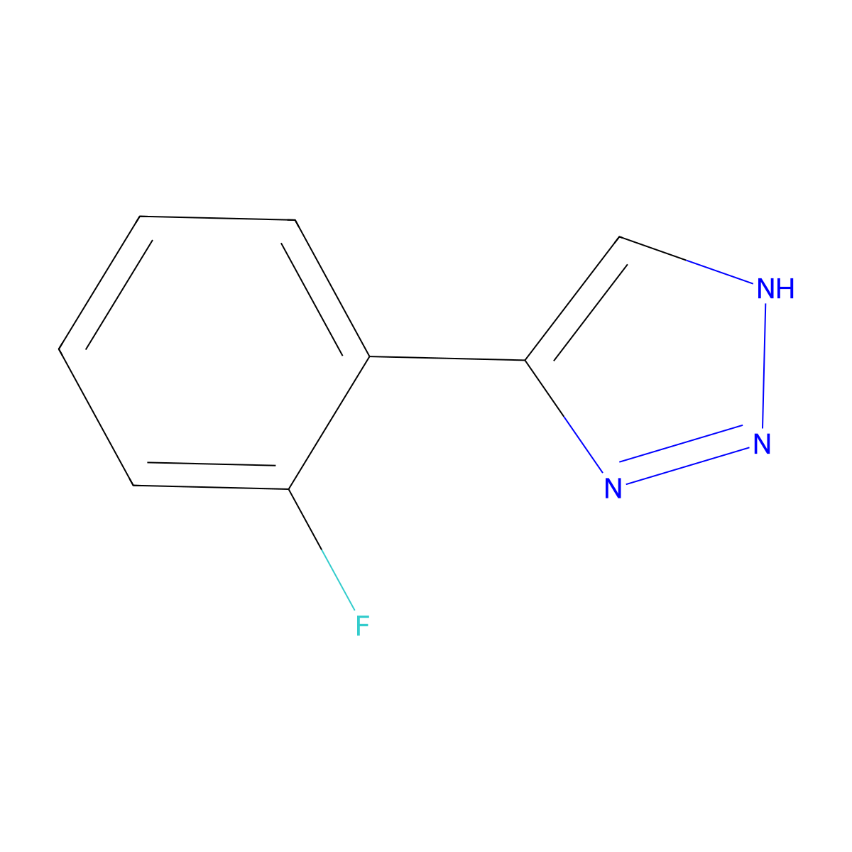 4-(2-Fluorophenyl)-1h-1,2,3-triazole molecular structure, CAS 369363-56-4