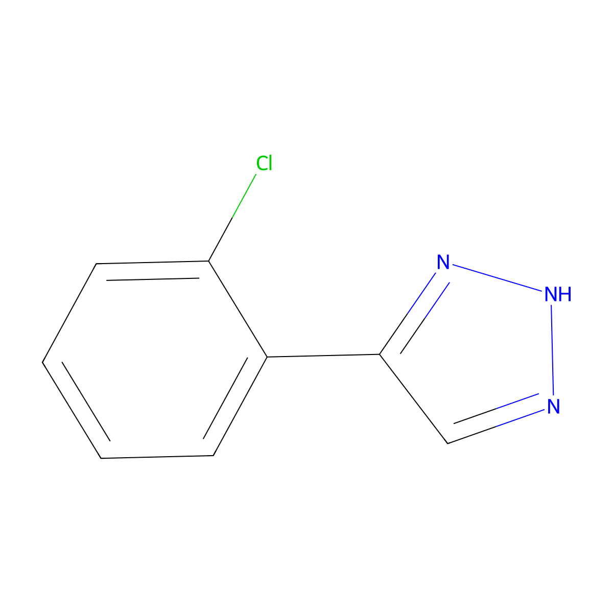 5-(2-Chlorophenyl)-1H-1,2,3-triazole molecular structure, CAS 369363-58-6