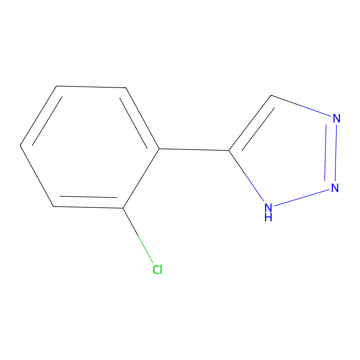5-(2-Chlorophenyl)-1H-1,2,3-triazole molecular structure, CAS 369363-58-6