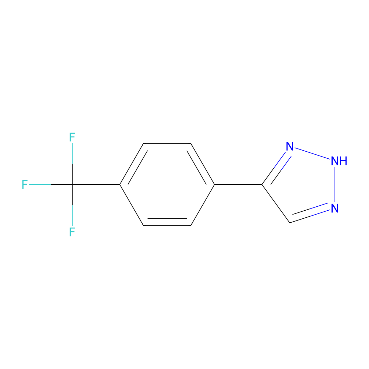 4-(4-(trifluoromethyl)phenyl)-1H-1,2,3-triazole molecular structure, CAS 369363-62-2