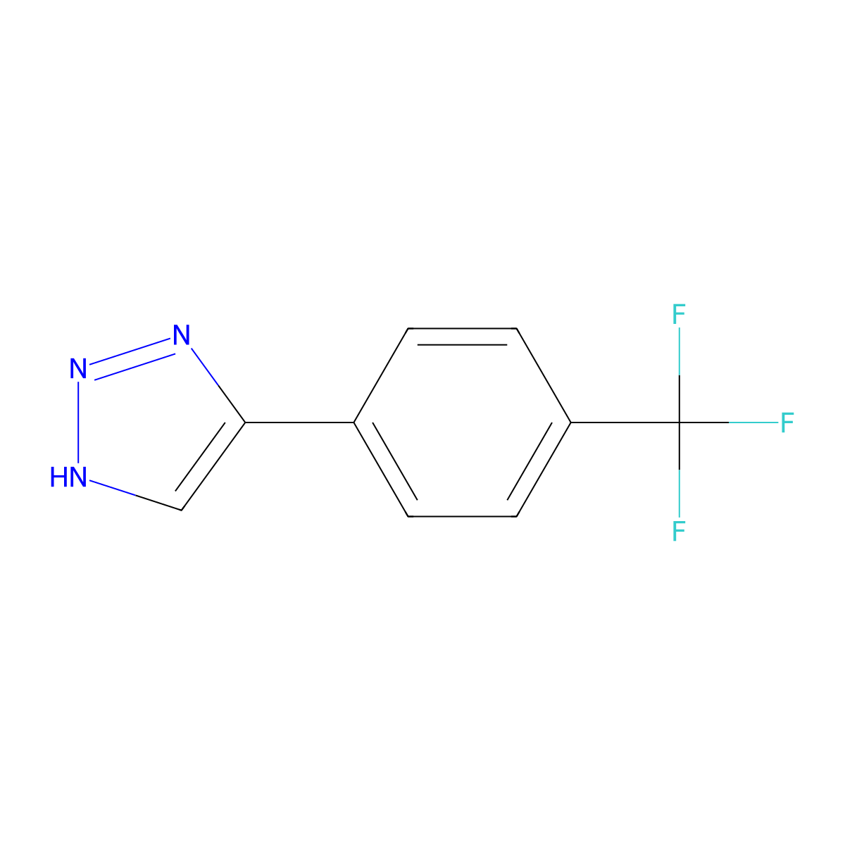 4-(4-(trifluoromethyl)phenyl)-1H-1,2,3-triazole molecular structure, CAS 369363-62-2