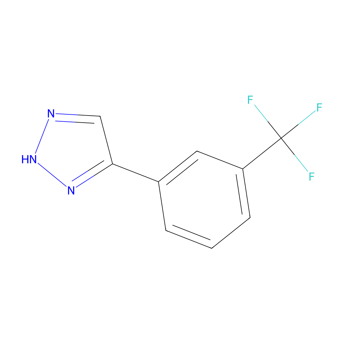 4-(3-(trifluoromethyl)phenyl)-1H-1,2,3-triazole molecular structure, CAS 369363-63-3