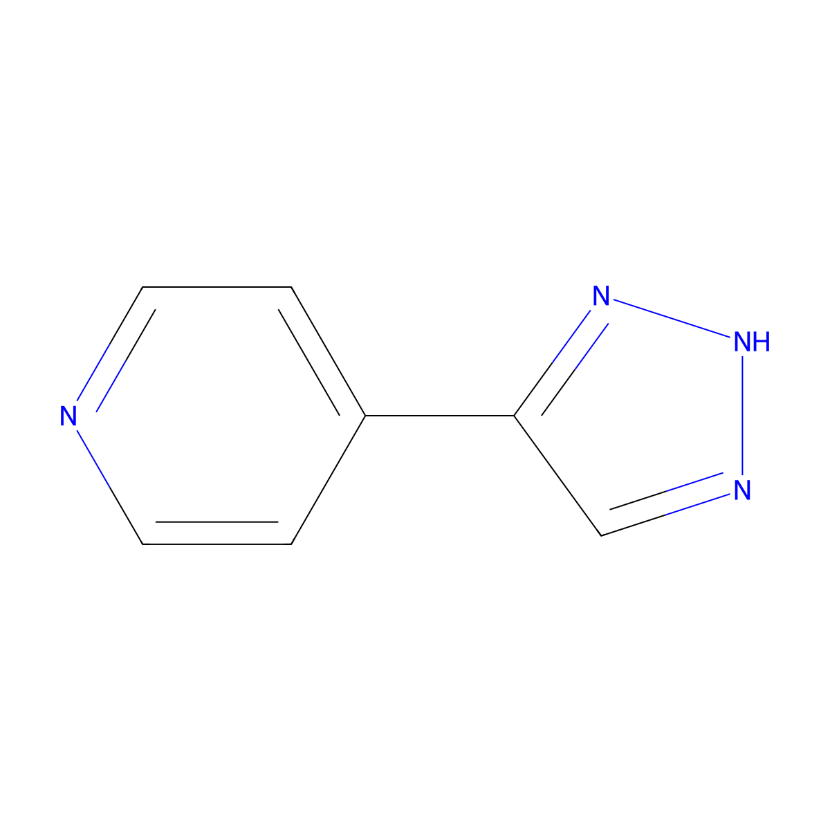 4-(1H-1,2,3-triazol-4-yl)pyridine molecular structure, CAS 369363-76-8