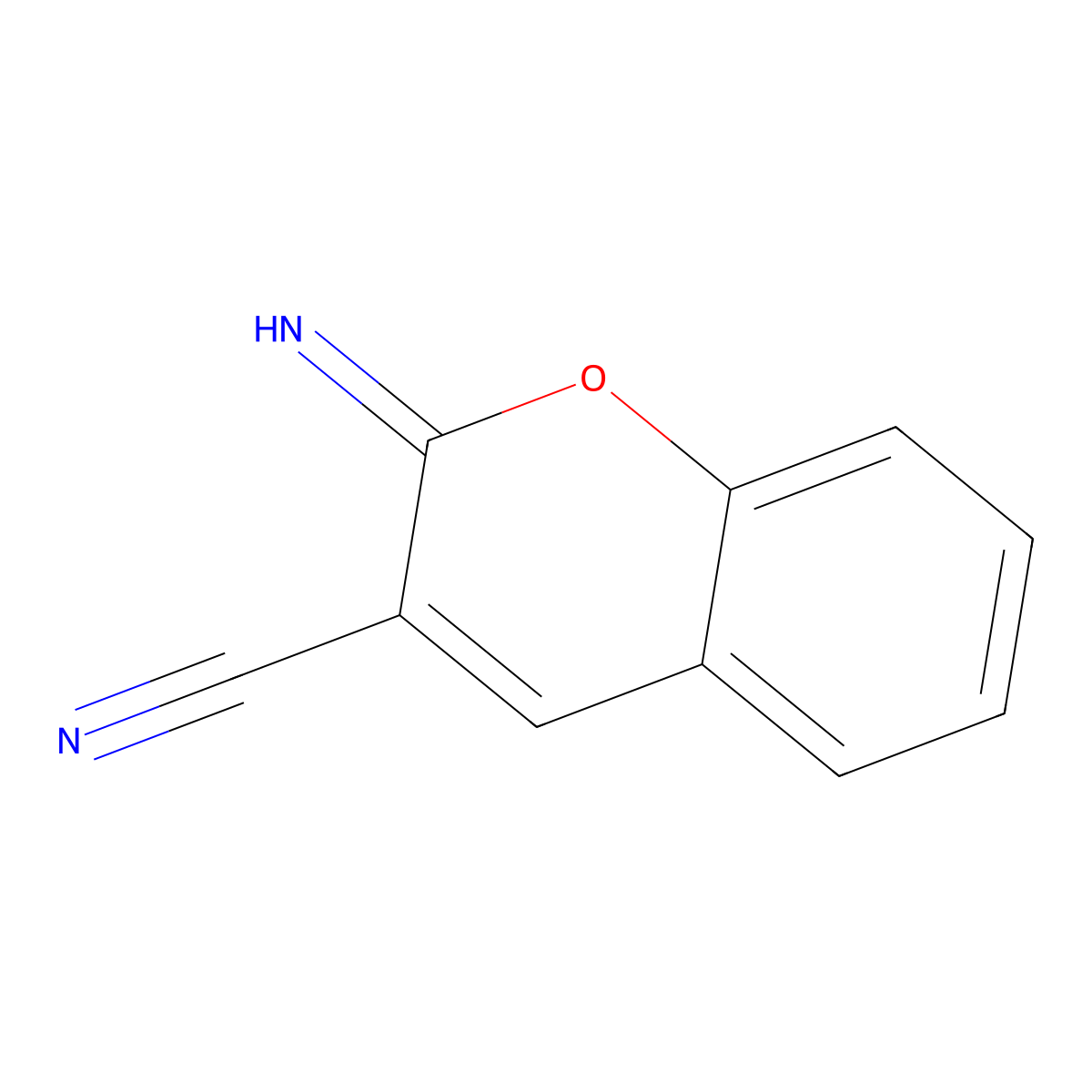 2-Iminochromene-3-carbonitrile molecular structure, CAS 36937-71-0