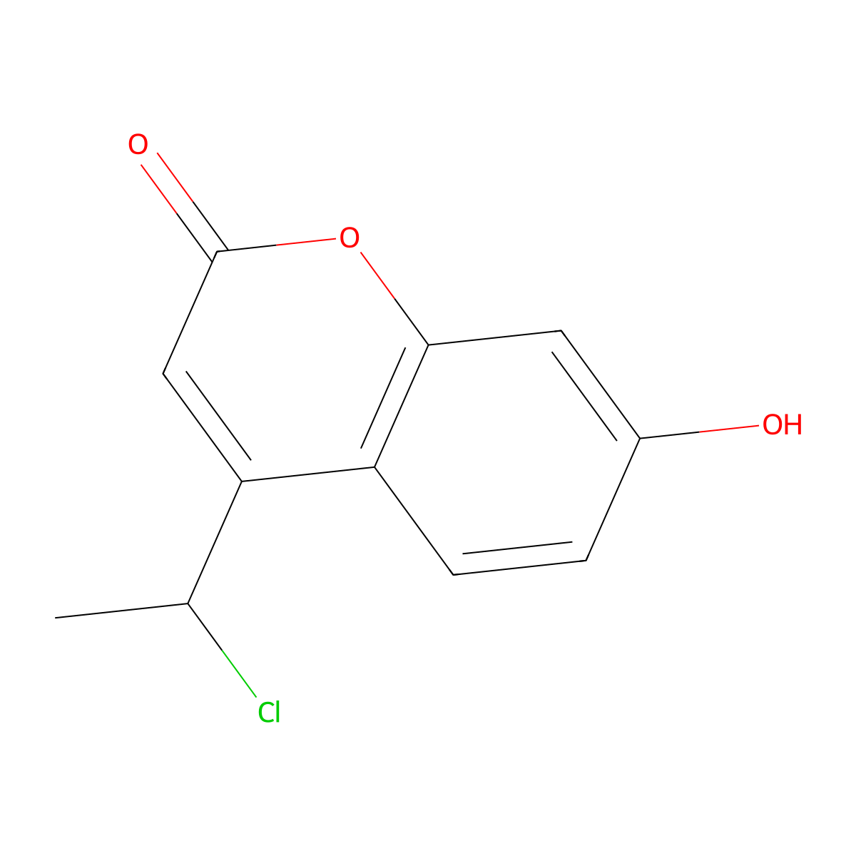 4-(1-chloroethyl)-7-hydroxy-2H-chromen-2-one molecular structure, CAS 369370-89-8