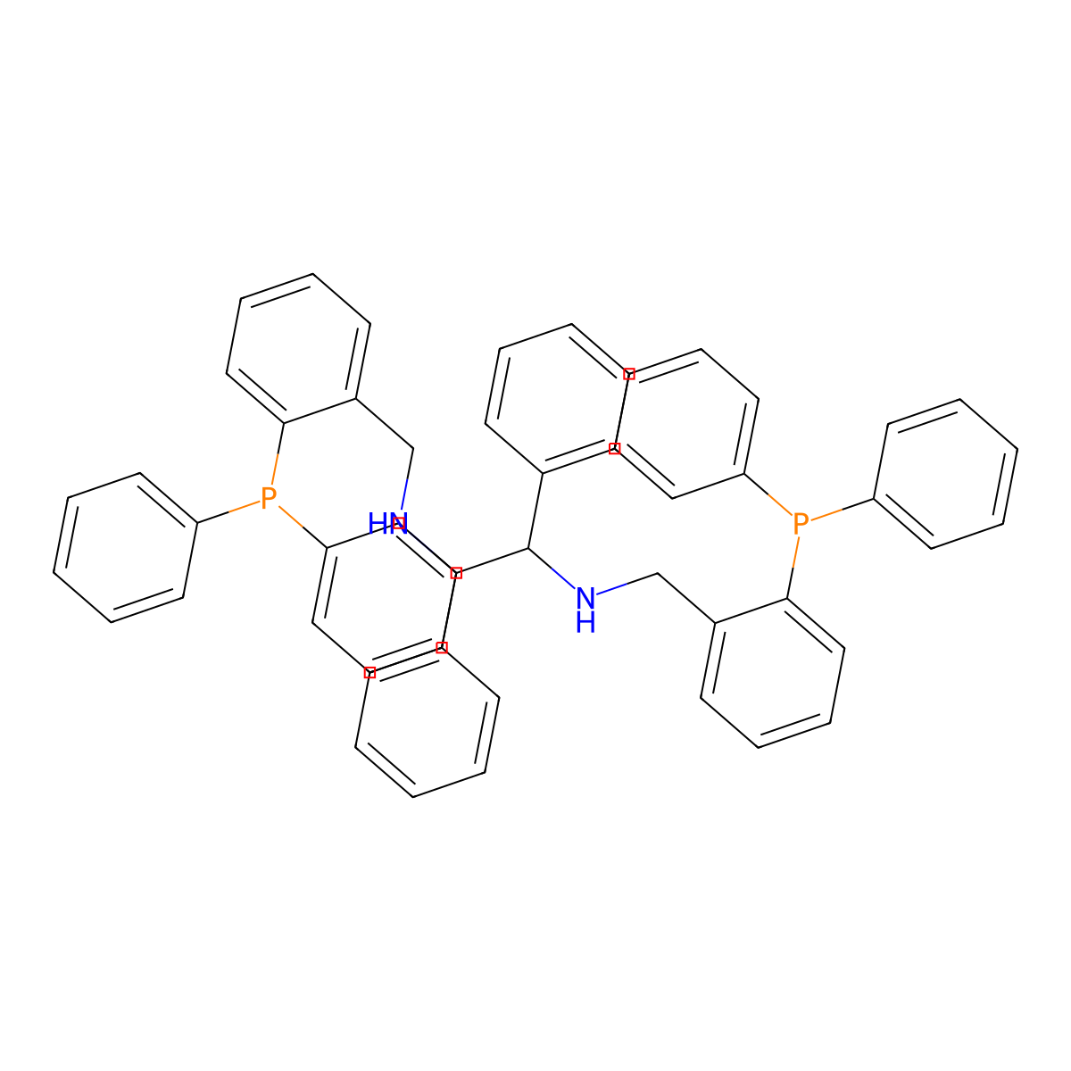 (1R,2R)-N,N'-Bis[[2-(diphenylphosphino)phenyl]methyl]-1,2-diphenyl-1,2-ethanediamine molecular structure, CAS 369378-17-6