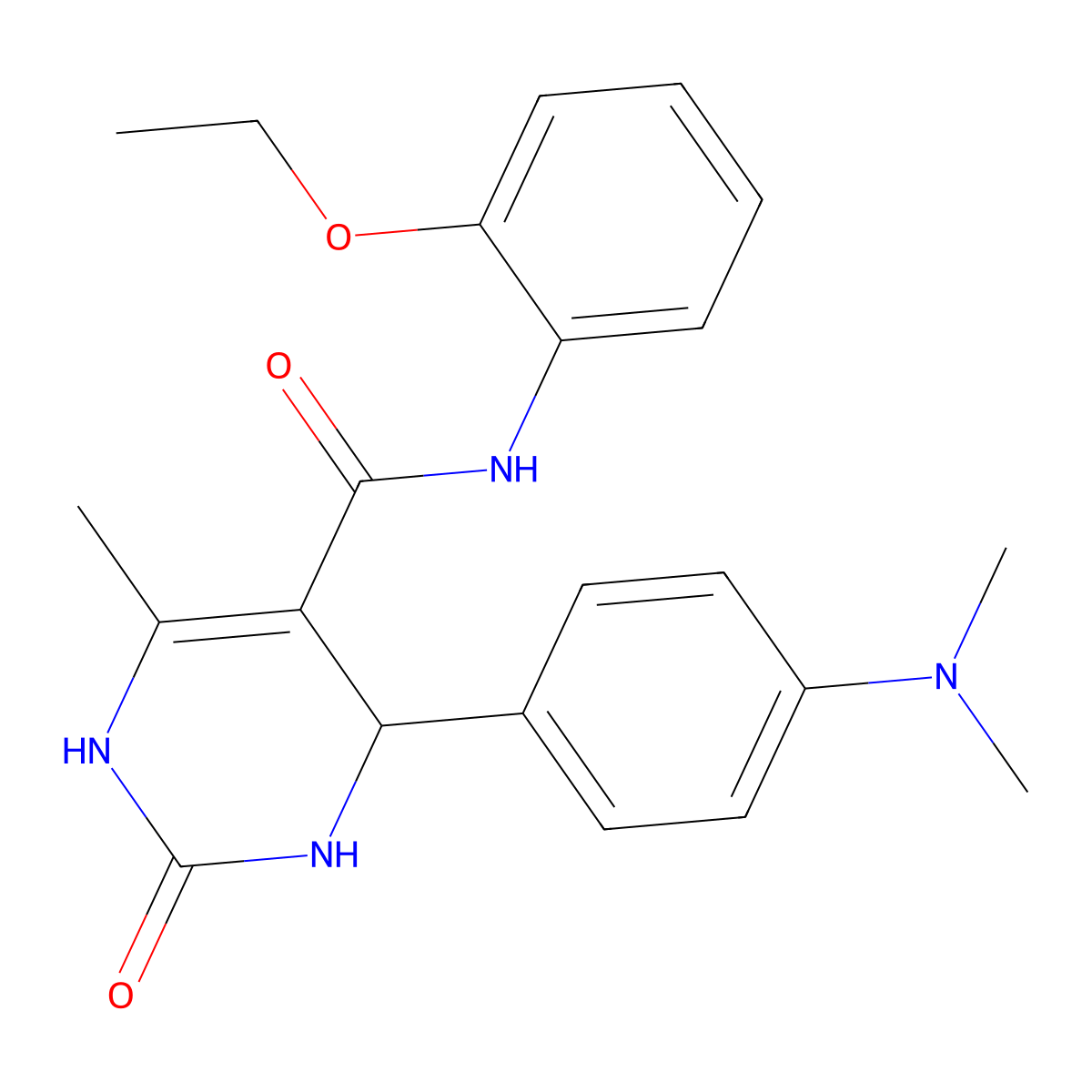 4-[4-(dimethylamino)phenyl]-N-(2-ethoxyphenyl)-6-methyl-2-oxo-1,2,3,4-tetrahydropyrimidine-5-carboxamide molecular structure, CAS 369393-10-2