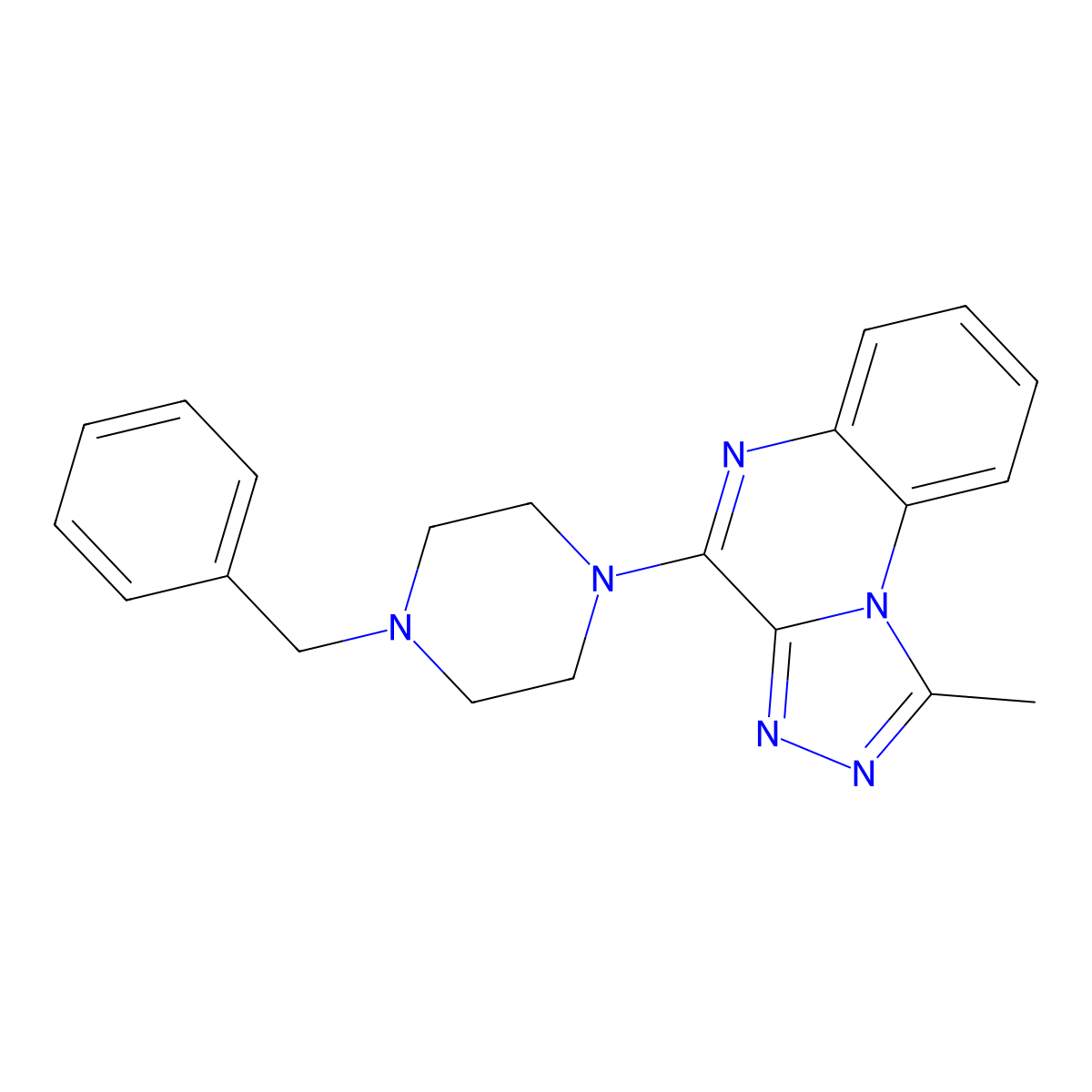 4-(4-Benzylpiperazin-1-yl)-1-methyl-[1,2,4]triazolo[4,3-a]quinoxaline molecular structure, CAS 369393-66-8