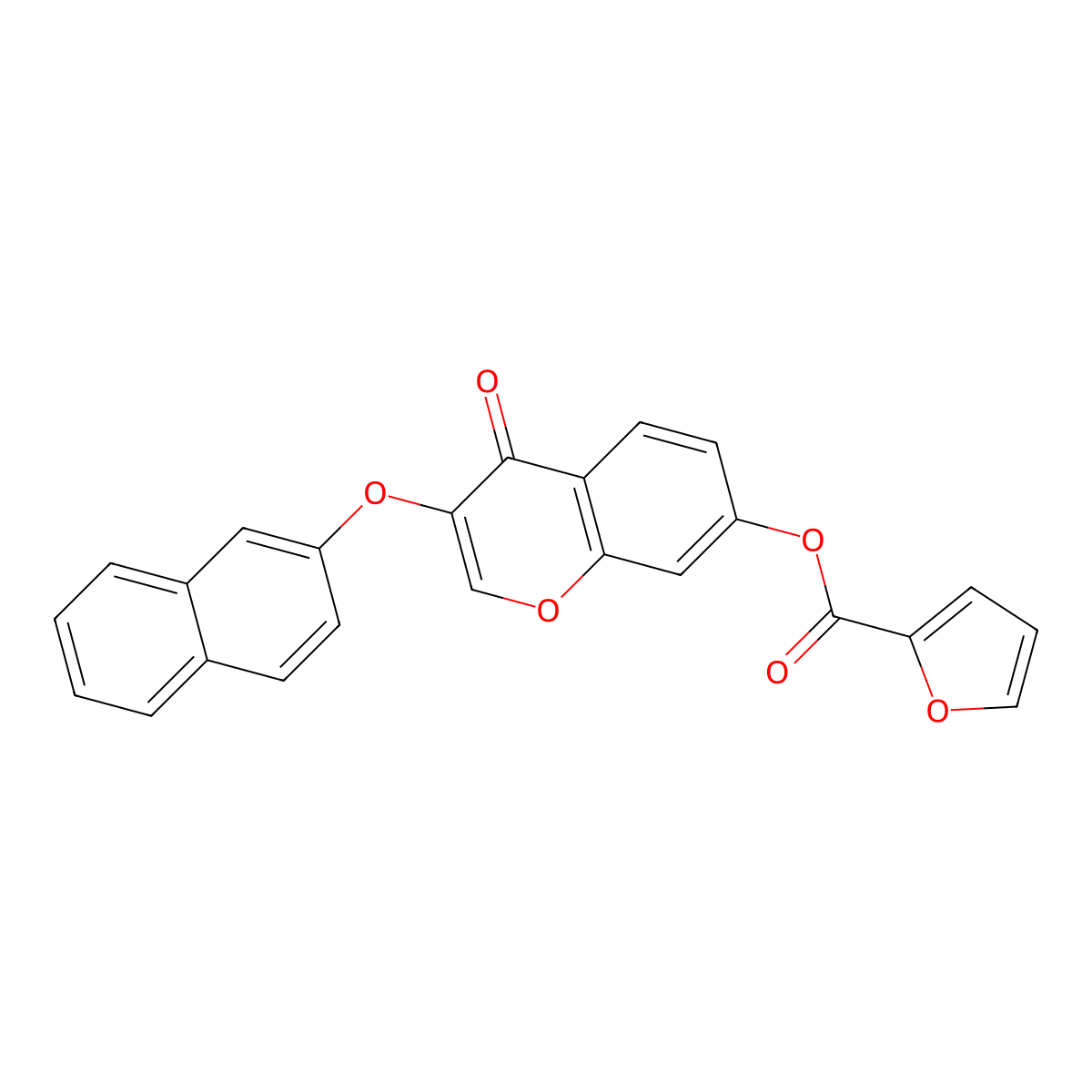 3-(2-naphthyloxy)-4-oxo-4H-chromen-7-yl 2-furoate molecular structure, CAS 369394-20-7