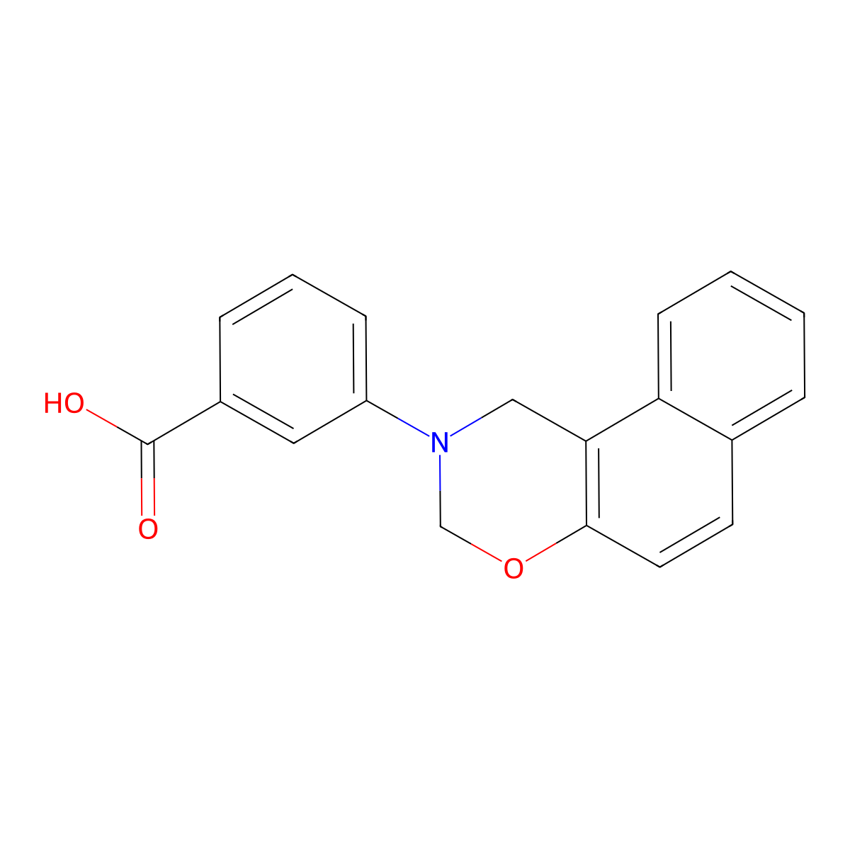 3-(1H-naphtho[1,2-e][1,3]oxazin-2(3H)-yl)benzoic acid molecular structure, CAS 369394-54-7