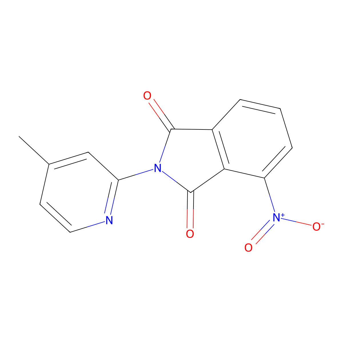 2-(4-Methylpyridin-2-yl)-4-nitroisoindole-1,3-dione molecular structure, CAS 369395-27-7