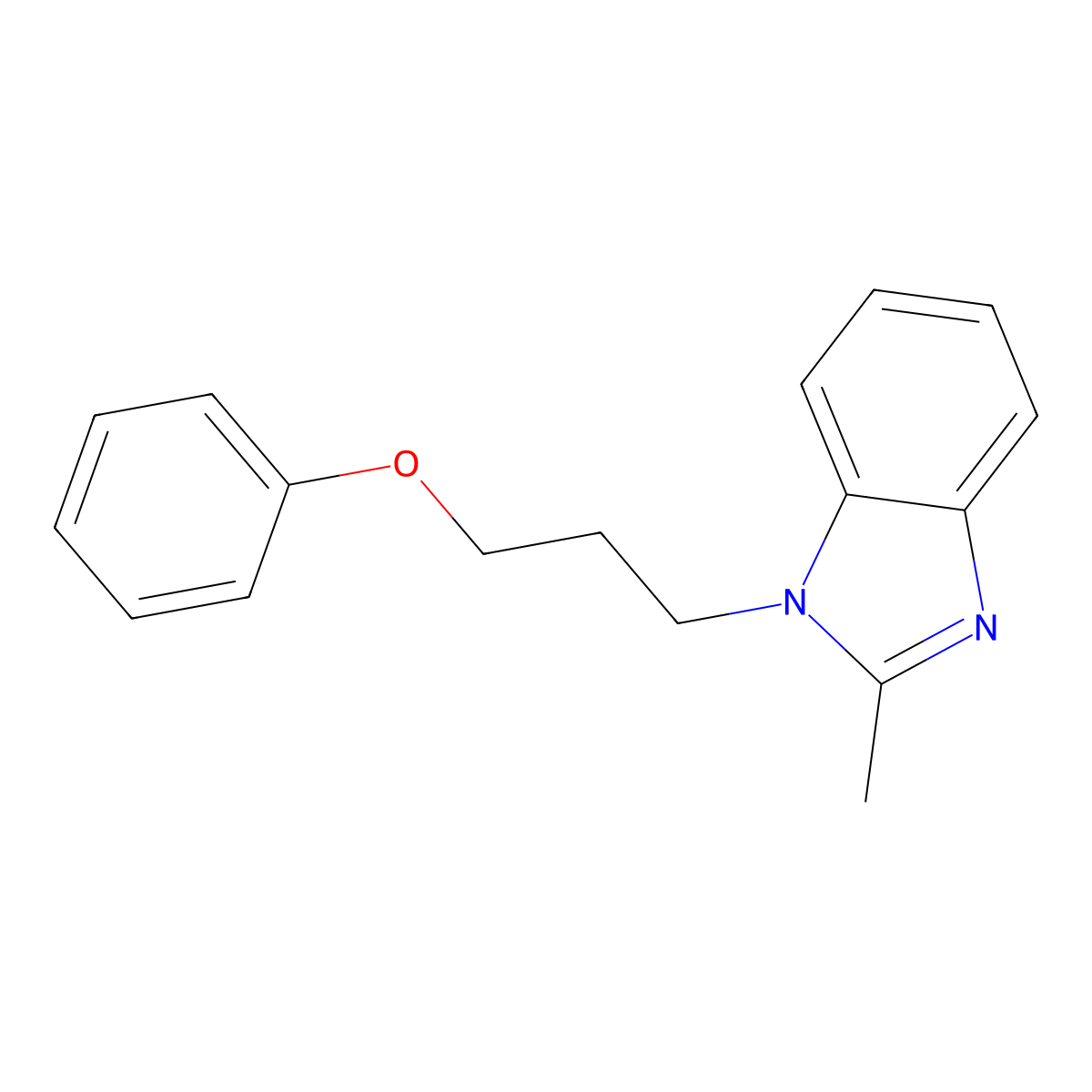 2-methyl-1-(3-phenoxypropyl)-1H-benzo[d]imidazole molecular structure, CAS 369395-80-2