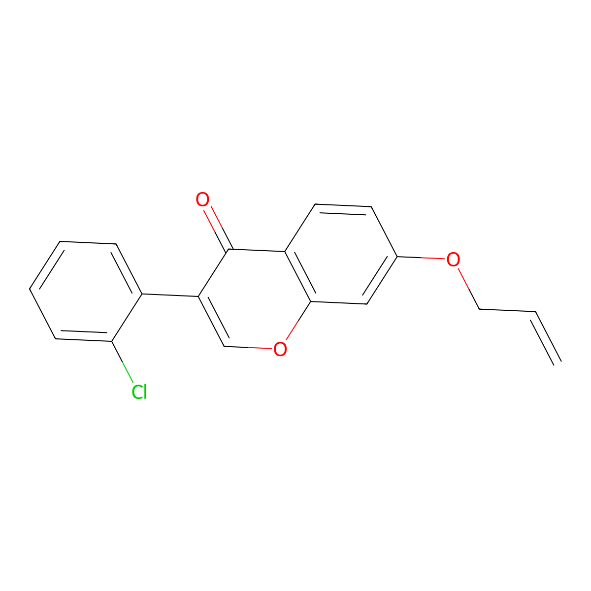 3-(2-Chlorophenyl)-7-prop-2-enoxychromen-4-one molecular structure, CAS 369396-24-7