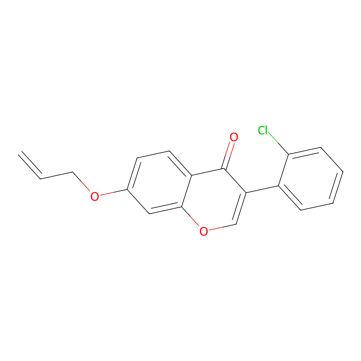 3-(2-Chlorophenyl)-7-prop-2-enoxychromen-4-one molecular structure, CAS 369396-24-7