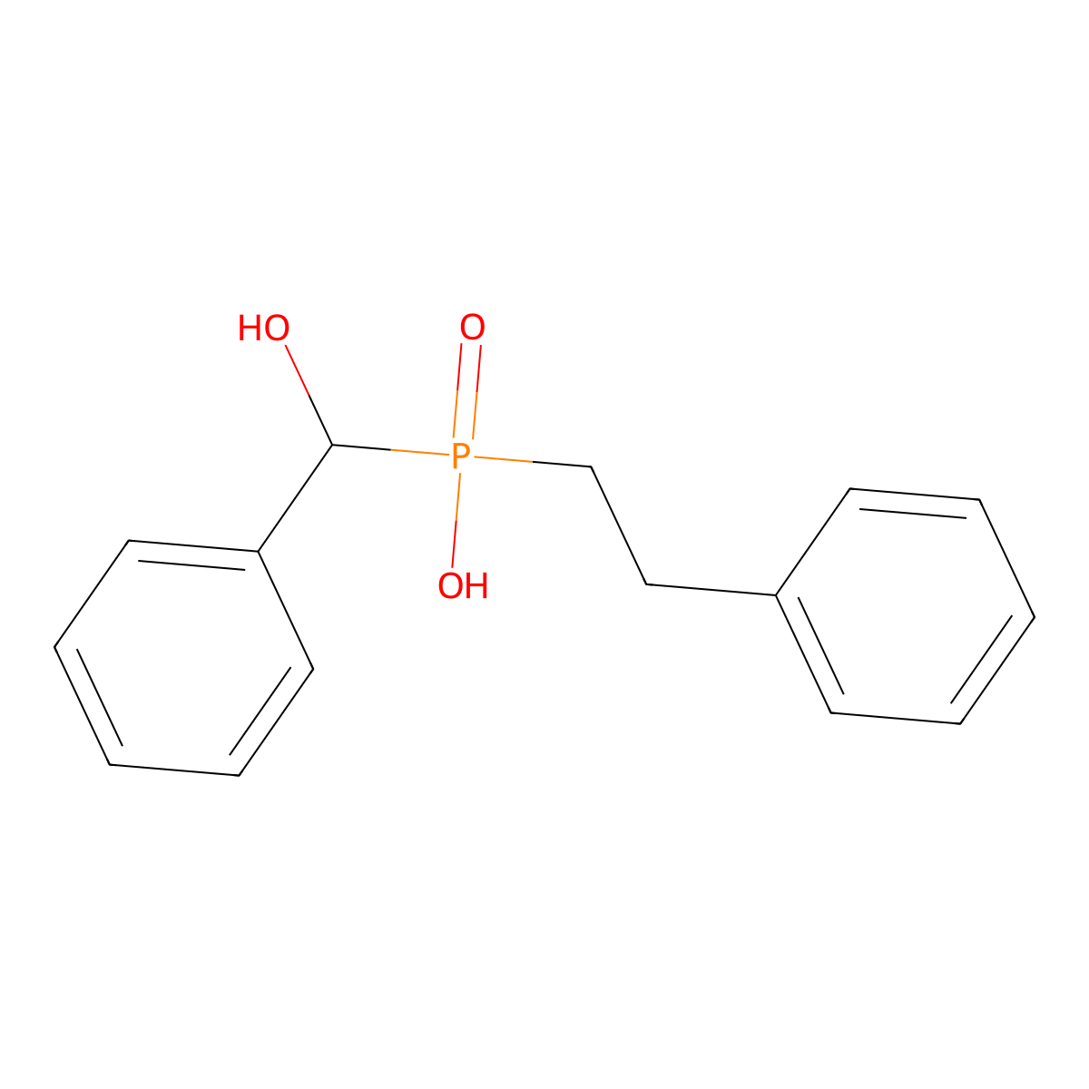 Phosphinic acid, (hydroxyphenylmethyl)(2-phenylethyl)- molecular structure, CAS 369398-20-9
