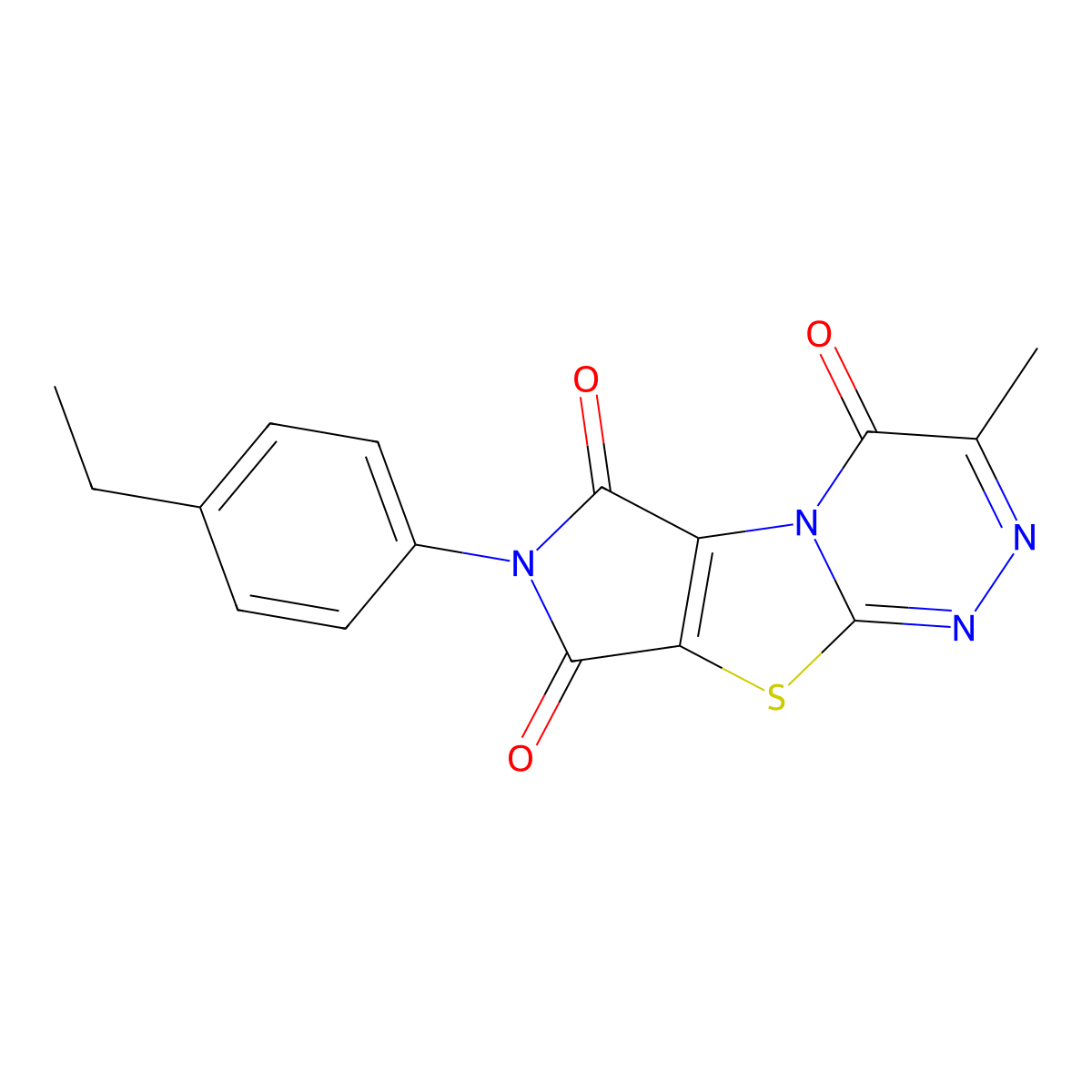 7-(4-ethylphenyl)-3-methyl-4H,6H-pyrrolo[3',4':4,5][1,3]thiazolo[2,3-c][1,2,4]triazine-4,6,8(7H)-trione molecular structure, CAS 369399-13-3
