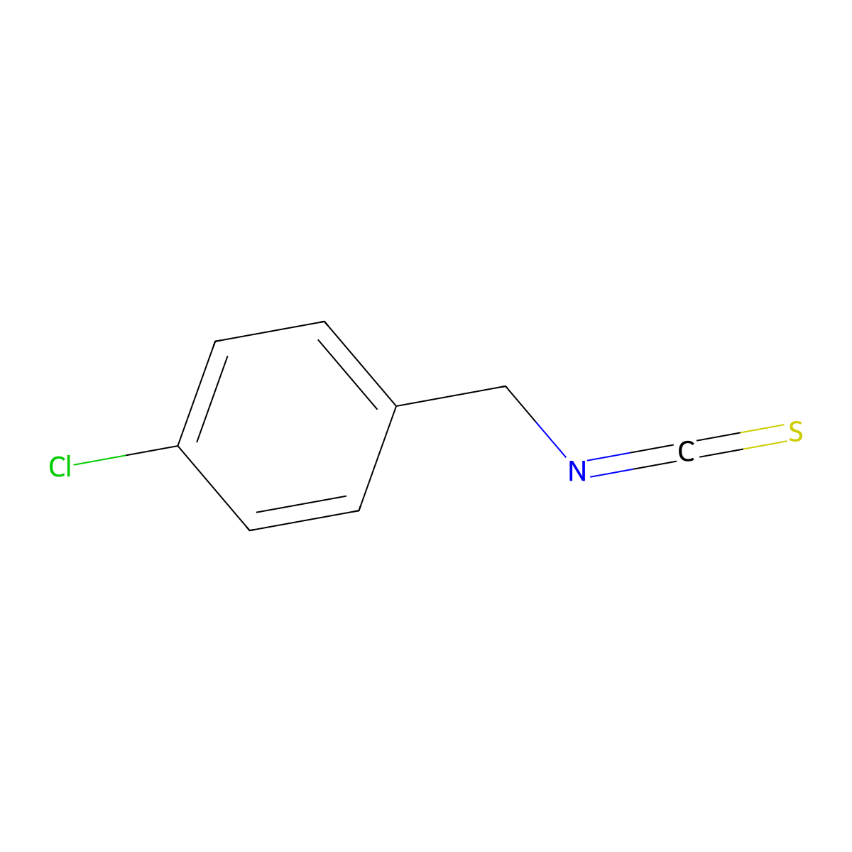 4-chlorobenzyl Isothiocyanate molecular structure, CAS 3694-45-9